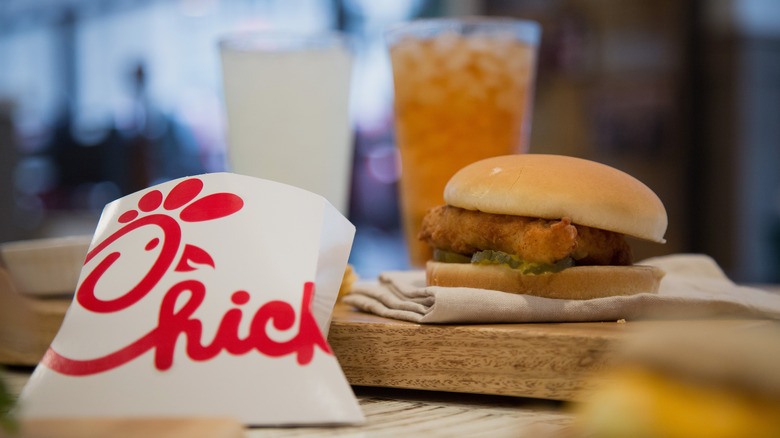 Chick-fil-A meal and drinks