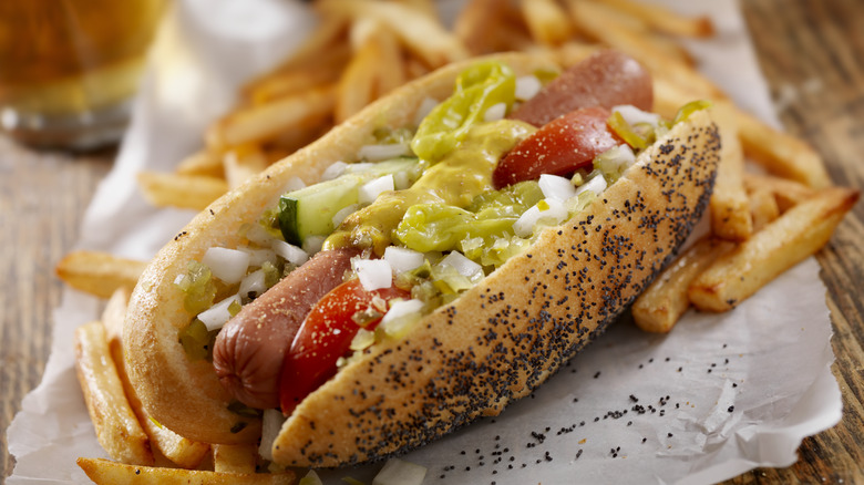 Chicago-style hot dog