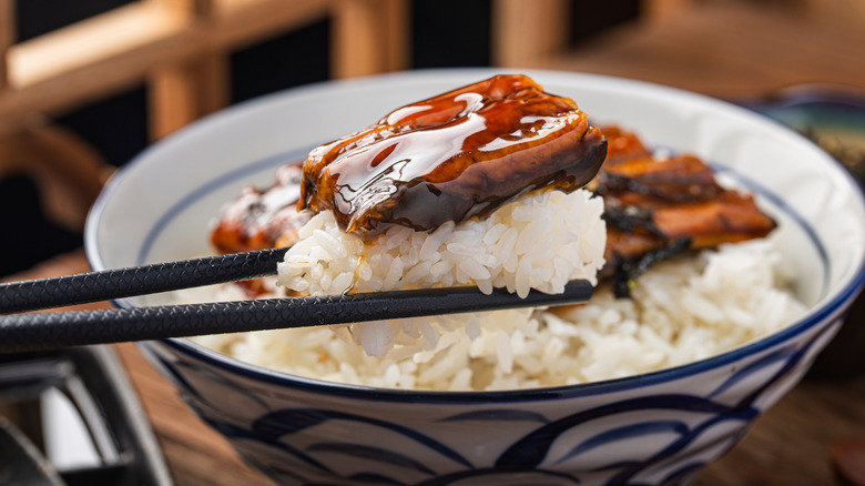 Grilled eel with rice bowl