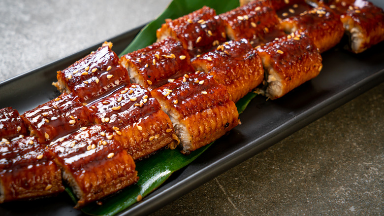 Grilled eel with kabayaki sauce