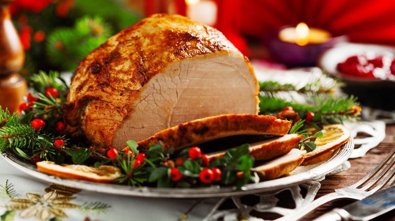 Christmas baked ham