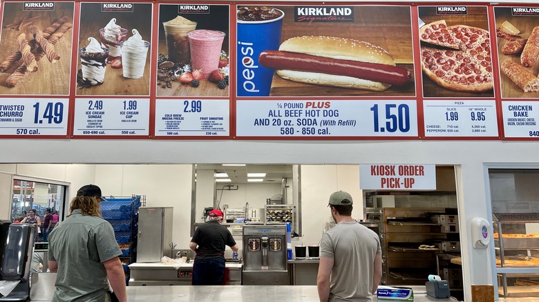 customers at the Costco food court