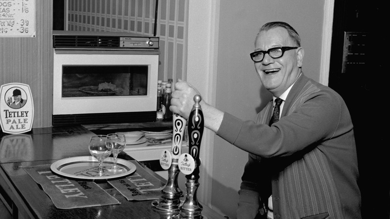 1960s microwave oven in pub