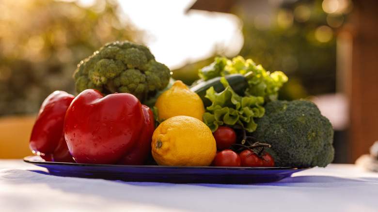 plate of various vegetables