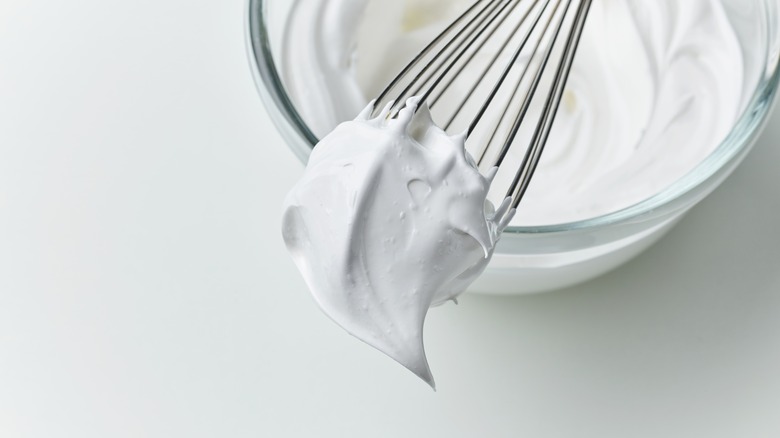 whipped cream in bowl