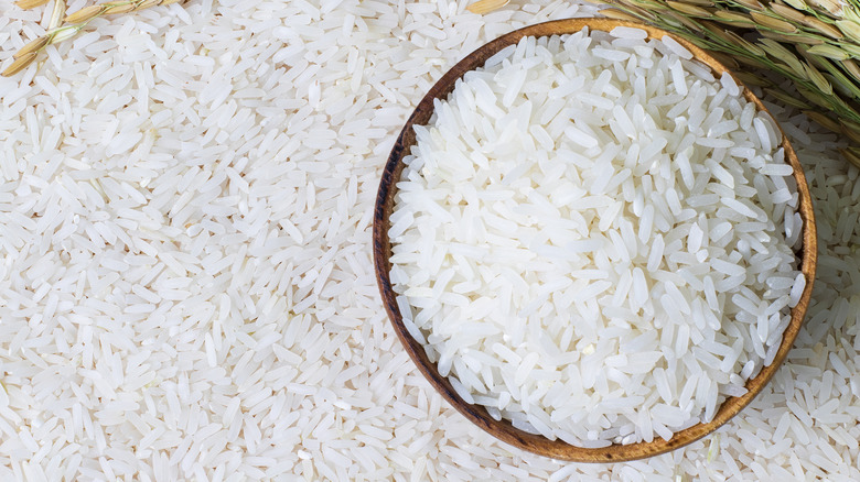 White rice in a bowl