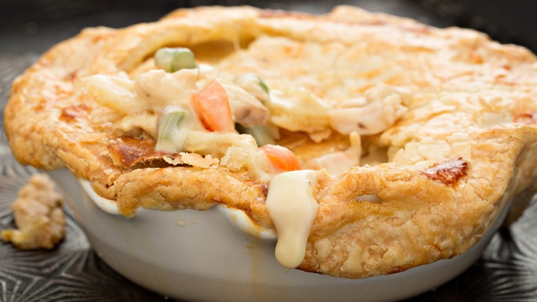 Close-up of a pot pie