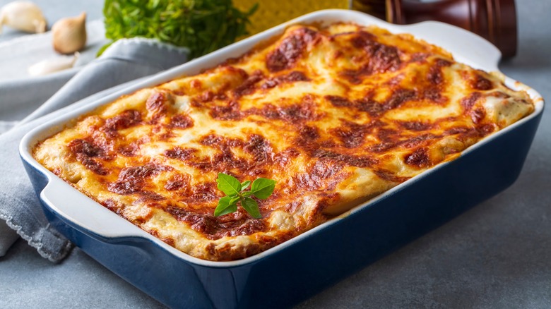 Lasagna in a dish