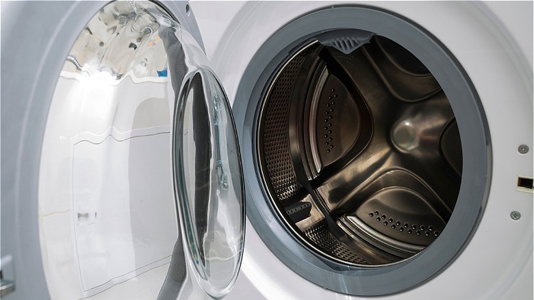 dryer machine with open door