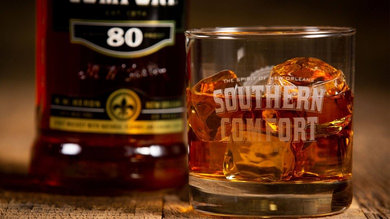 Southern Comfort in branded glass