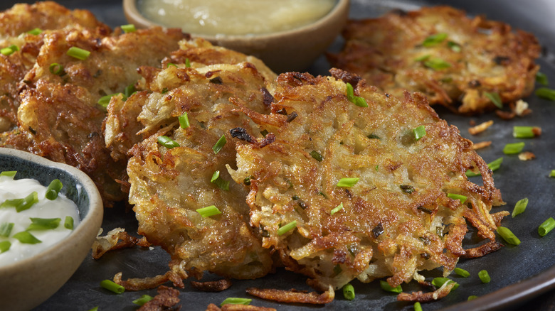 Plate of latkes