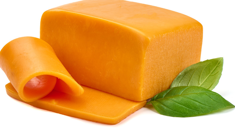 Orange cheese block