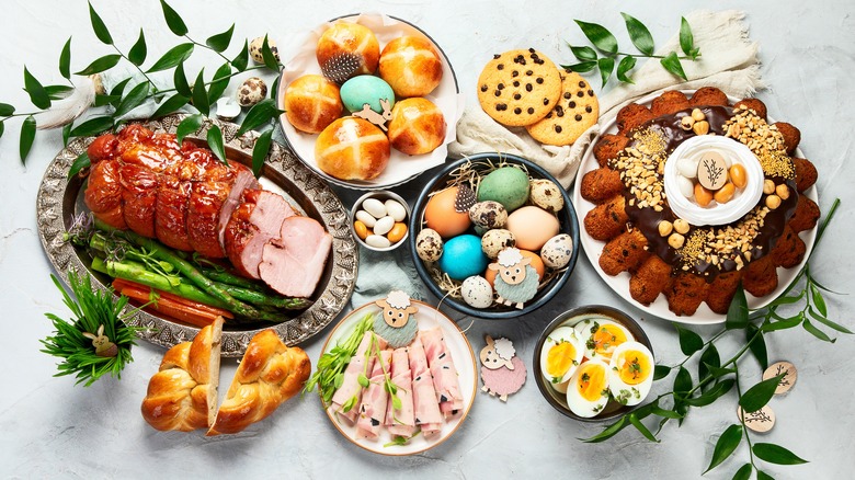 Easter dinner spread