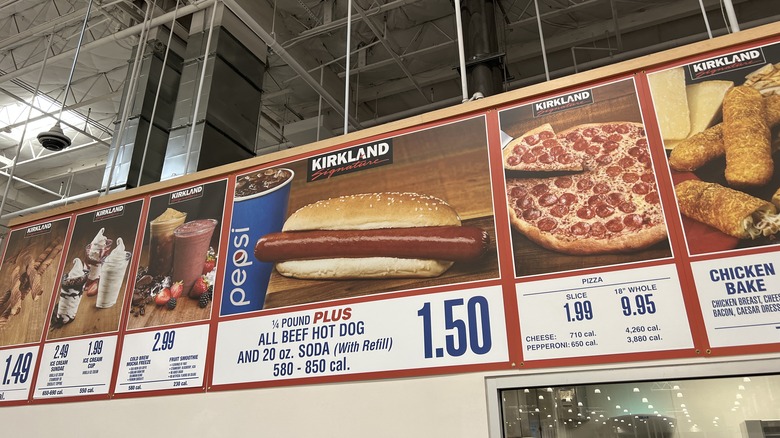 The Costco food court menu