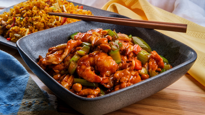 bowl of kung pao chicken