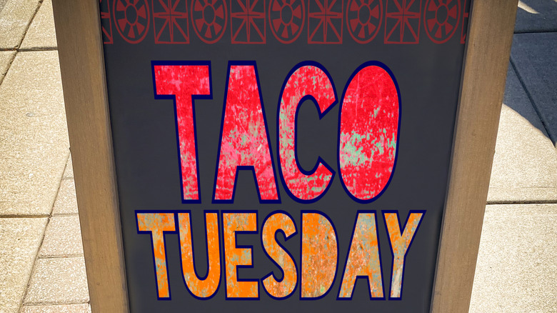 Taco tuesday sandwich sign