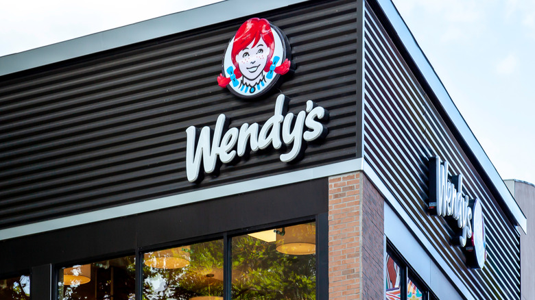 Wendy's logo on building