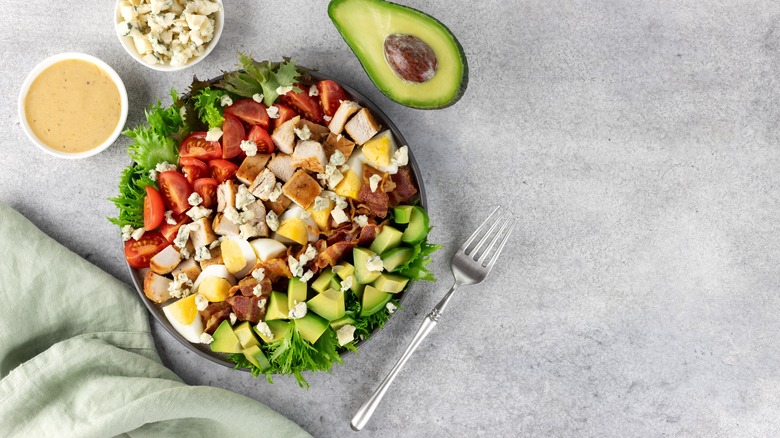 Cobb salad in large bowl