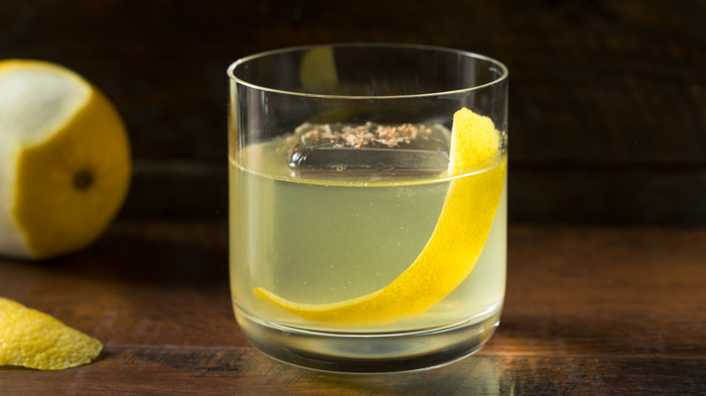 Clarified milk punch cocktail