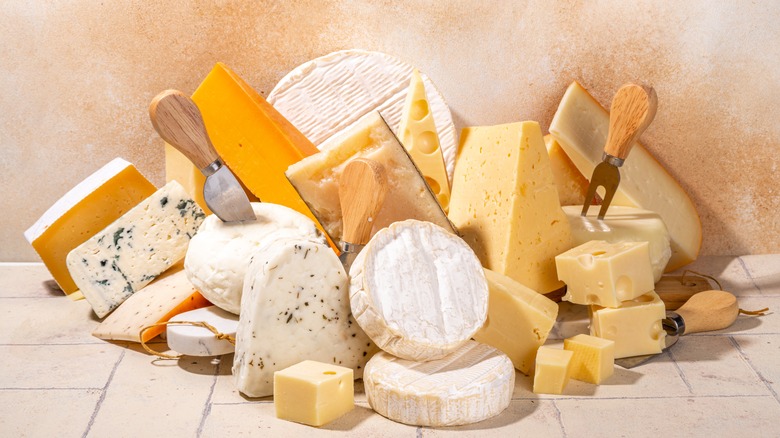 Assortment of cheeses