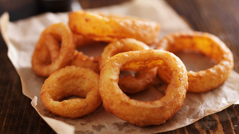 onion rings on top of paper