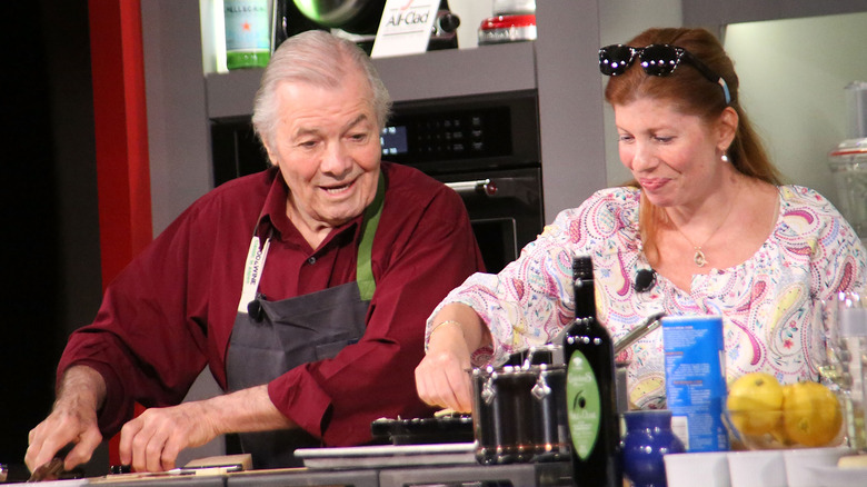 Jacques and Claudine Pépin cooking