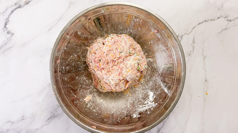 sausage ball in bowl