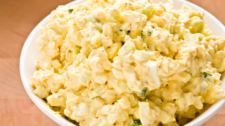 Bowl of egg salad