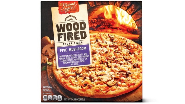 Five Mushroom Frozen Pizza box