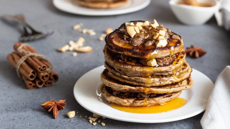 pancakes with butter and cinnamon