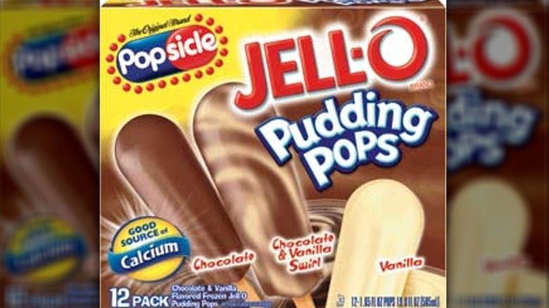 Popsicle brand Jell-O Pudding Pops box 