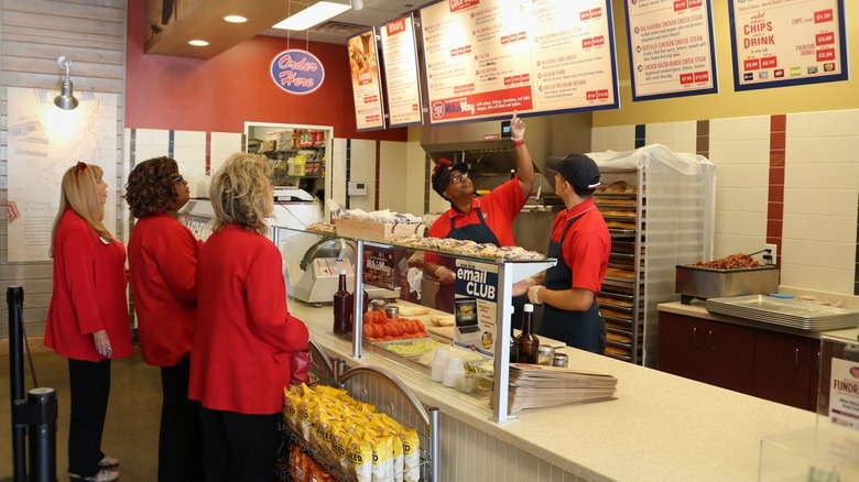 Jersey Mike's employees serving customers