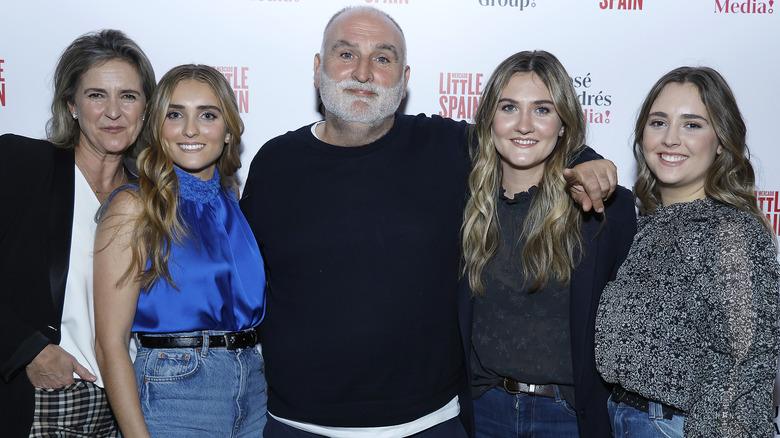 José Andrés with wife and daughters