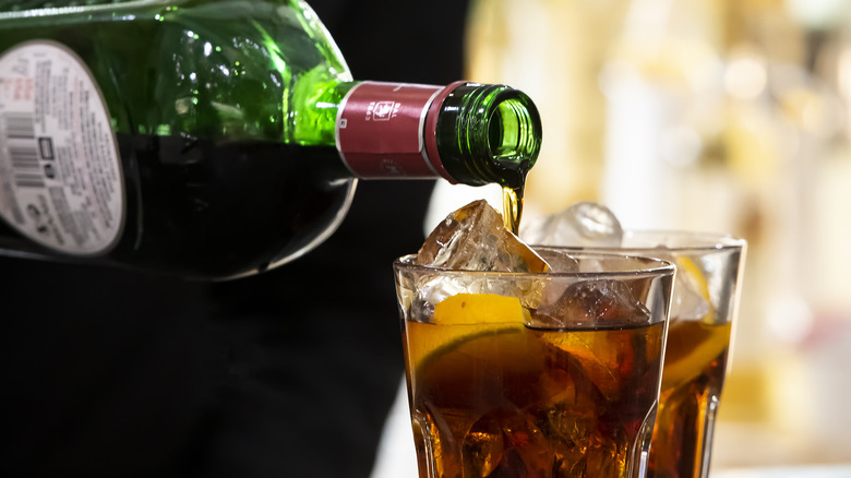 Vermouth being poured into glass