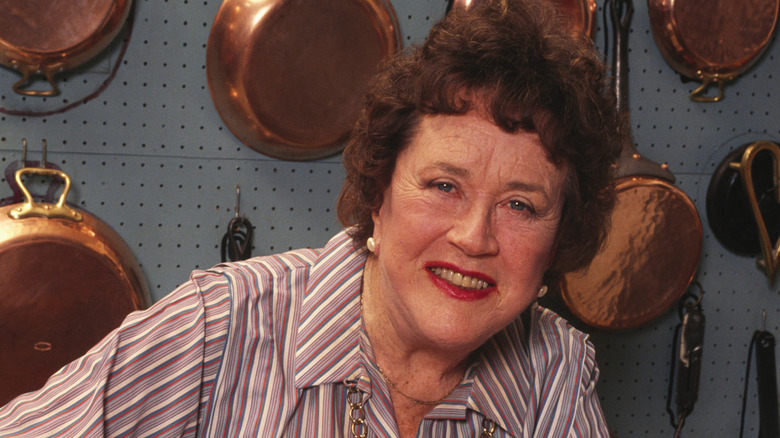 Julia Child in her kitchen