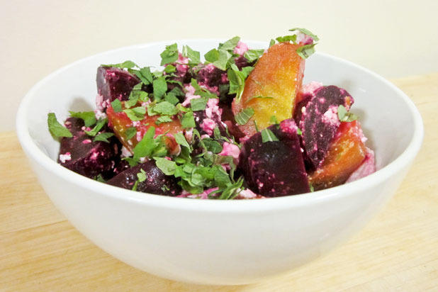 Baby Beets with Orange Blossom Water, Feta, and Mint