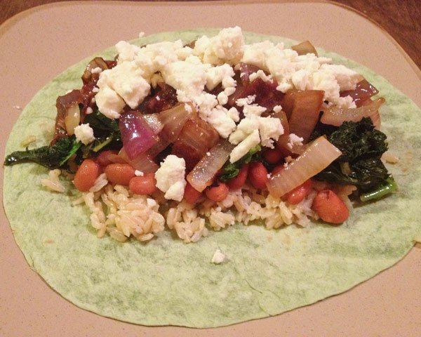 Kale and Feta Burrito