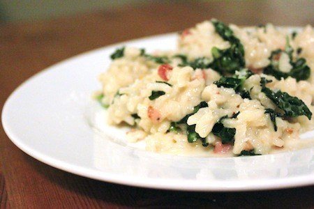 Kale and Pancetta Risotto