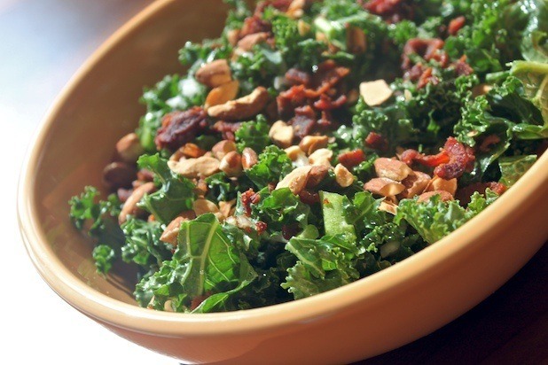 Kale Salad with Bacon and Almonds