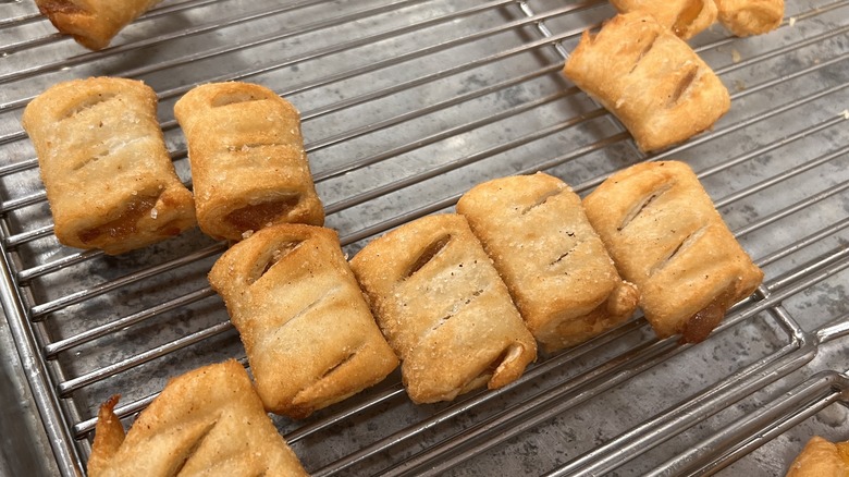 KFC Apple Pie Poppers on cooling rack