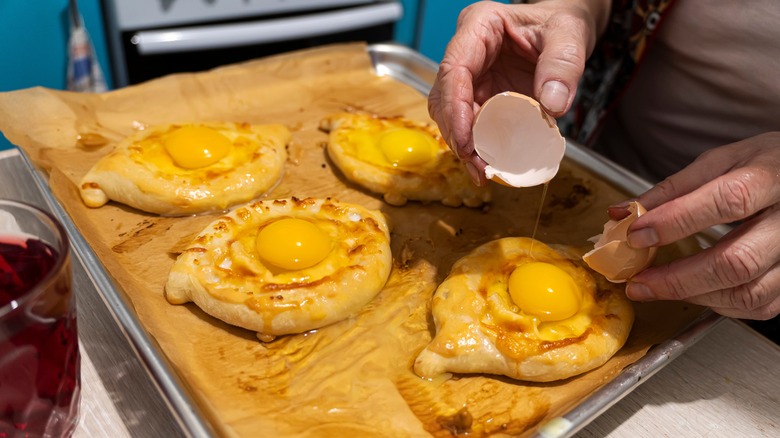 Making khachapuri