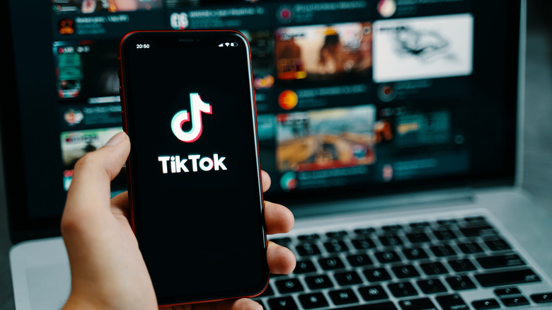 TikTok app on phone