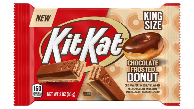 King size chocolate frosted donut Kit Kat