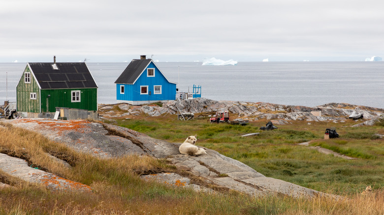 Two houses in Ilimanaq Greenland