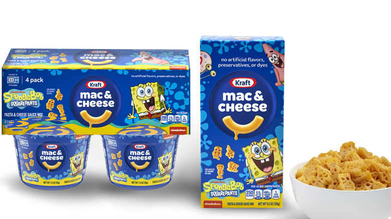 SpongeBob macaroni and cheese products