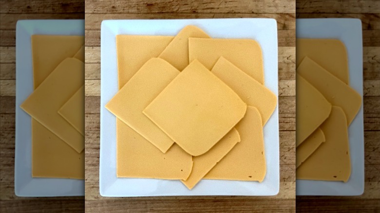 Cheddar slices of Kraft NotCheese