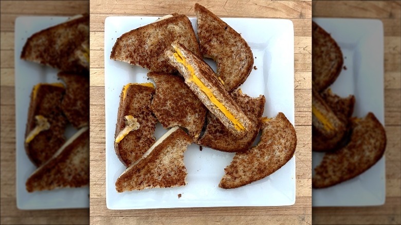 Assorted grilled cheese sandwich bites