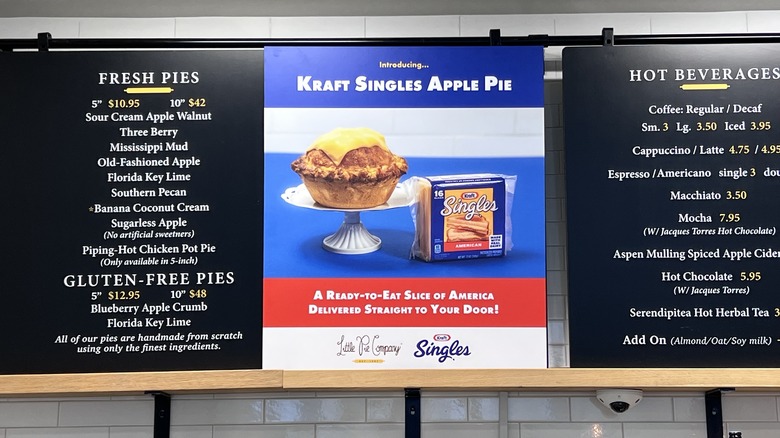 Kraft Singles Apple Pie sign