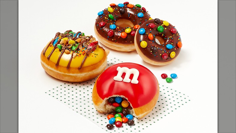 Krispy Kreme M&Ms doughnuts