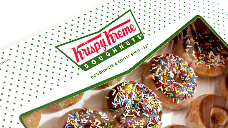 Krispy Kreme box of chocolate iced glazed donuts